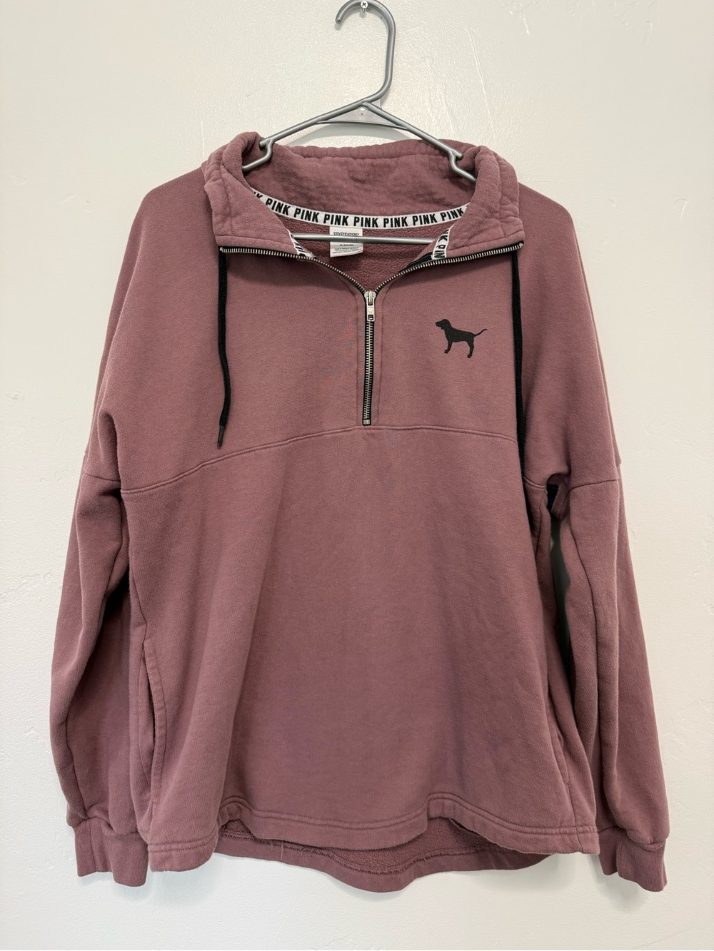 Victoria's Secret PINK Mauve Half-Zip Hoodie Pullover
